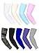 Mudder Unisex UV Protection Arm Sleeves Cooling Arm Sleeves Ice Silk Arm Cover Sleeves for Cycling Jogging Outdoors Wearing (Color Set 1, 9 Pairs)