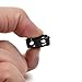 KLOUD City Black Double Holes Plastic Lanyard Cord Locks Stops Sliding Shoelace Lock Replacements (15 Pcs)
