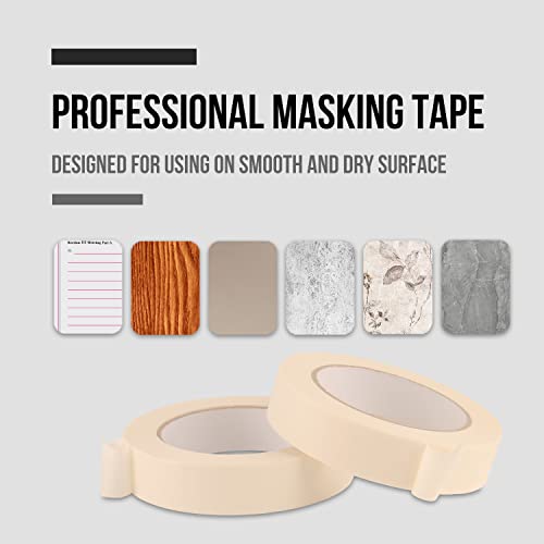 Lichamp Masking Tape 1 inch, 20 Pack General Purpose Masking Tape Bulk