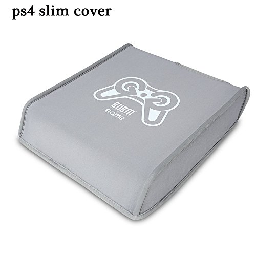 Dust Cover for Xbox One S Console Soft Neat Lining with Soft Neat Lining and Precise Cut Easy Access Cable Port,Gray/Black(PS4-SLIM)