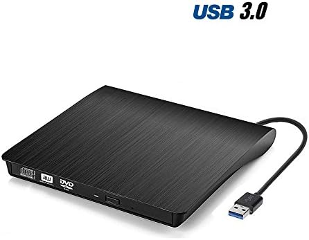 External CD Drive, Devancy Ultra-Slim USB 3.0 External DVD Drive, CD/DVD-RW Drive, DVD/CD Rom Rewriter Burner Writer, High Speed Data Transfer for Laptop Desktops Win 7, 8, 10, Mac OS and Linux OS