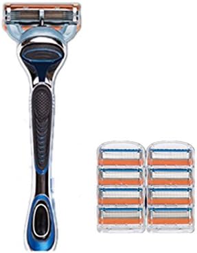 UAYHQ Men's Razors With 5 Ultra Glide Blades for 8 Count, Mens Razors / Blades