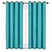 NICETOWN Blackout Curtains 63 Long - Window Treatment Thermal Insulated Solid Grommet Blackout Curtains/Panels/Drapes for Bedroom (Teal Blue=Light Blue, Set of 2 Panels, 52 by 63 Inch)