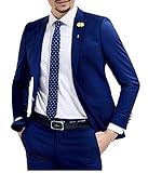 Botong Slim Fit Royal Blue Wedding Suits 2 Pieces Men Suits Groom Tuxedos