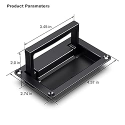 Black Zinc Alloy Recessed Door Pull Handle Recessed