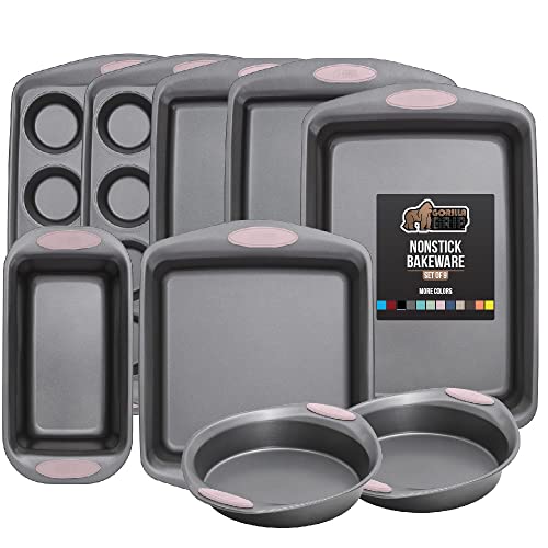Gorilla Grip Nonstick, Heavy Duty, Carbon Steel Bakeware Sets, 9 Piece