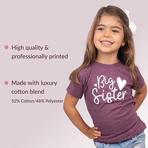 ELLA COLE COMPANY Big Sister Announcement TShirt for Toddler Girl