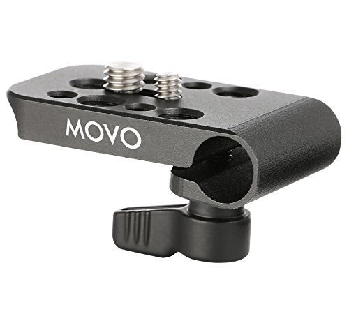 Movo CAB1000 15mm Modular Rod Clamp Adapter - Mounts Cameras, Monitors, Recorders to Rigs with Multiple 1/4