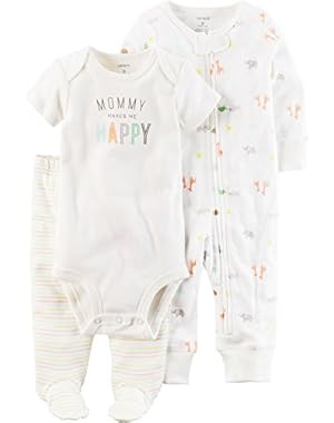 Baby 3-Piece Mommy Makes Me Happy Set