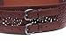 Herebuy - Vintage Leather Elastic Waist Belt Fashion Wide Belts for Women (Brown)