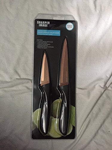 Copper Titanium Coated Pairing and Utility Knife Set