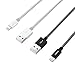 AUKEY Lightning Cable, iPhone Charger Cable Braided Nylon (2-Pack 6.6ft) for iPhone X, 8, 8Plus, 7, 7 Plus, 6, 6S, 6 Plus, iPad Pro Air, iPad mini, and More (Apple MFi Certified)