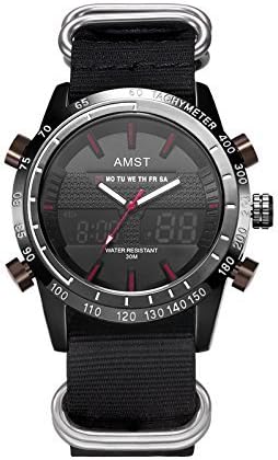 Imported New AMST LED Digital Analog Dual Display Quartz Sport Military Watches