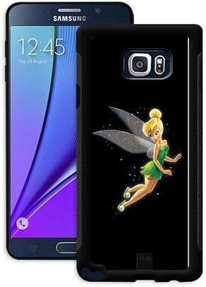 Samsung Galaxy Note 5 Phone Case, Walt Disney Customized Cartoon Case Tinkerbell Logo, Unique Samsung Galaxy Note 5 Case Soft Rubber Black Cover Bumper for Men