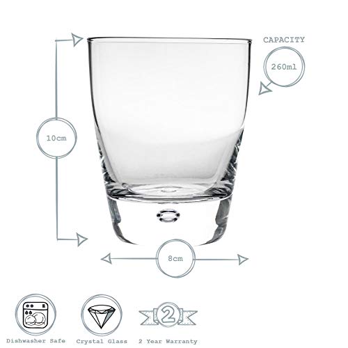Bormioli Rocco Luna klare Kuppel Basishighball Cocktailgläser & Whiskey Rock Tumblers - Set von 12 – Bild 5