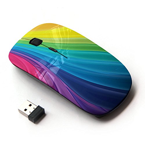 KawaiiMouse [ Optical 2.4G Wireless Mouse ] Lines Vortex Silk Palette Rainbow Gay