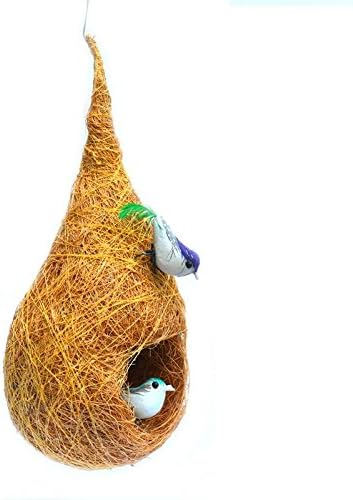 Art Godaam Cotton Bird Nest Showpiece (10 x 10 x 29 cm, Blue)