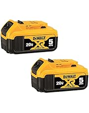 DewaIt 20V Max XR 20V Battery, 5.0-Ah, 2-Pack (DCB205-2)