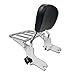 TJMOTO Chrome Detachable Backrest Sissy Bar with Luggage Rack for 1997-2008 Harley Touring Electra Glide Road Glide Road King Street Glide