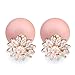 Vintage Pink Pearl Earring AAA Zirconic Stud Earrings