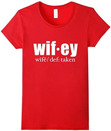 Women's Wifey Definition Romantic Shirt Anniversary Valentine's Day Large Red