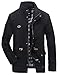 Vcansion Men's Cotton Lightweight Windbreaker Hoodie Jacket Trench Coat