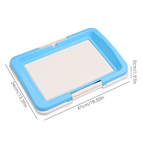Small Sized Pet Dog Toilet Indoors House Training Tray Urinal Pads for Small Medium Dogs Cats Blue - Thumbnail 6