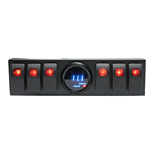 Liteway Overhead 6 Rocker Switch Pod / Panel Wiring Kit Panel with