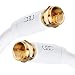 Coaxial Cable Triple Shielded CL3 in-Wall Rated Gold Plated Connectors (30ft) RG6 Digital Audio Video with Male F Connector Pin - 30 Feet primary
