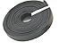 KONMAY 3 Meters 10.0x2.0mm Embossed Black Soft Flat Real Cowhide Leather Cord/straps