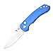 TANGRAM Folding Pocket Knife 2.89 Inch,Button Lock and Manual Opening, JPN Acuto Drop-Point Sharp Blade and Ultra Light Aluminum Handle,3.3 oz (Blue) Vector TG3003A2