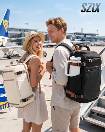 SZLX Vacuum Backpack with Pump Hand Luggage 40x30x20 Ryanair Vueling Wizzair Backpack Travel Cabin Airplane 40x20x25 Women Travel Suitcases Cabin 45x36x20 Easyjet Backpack Portable with USB Man