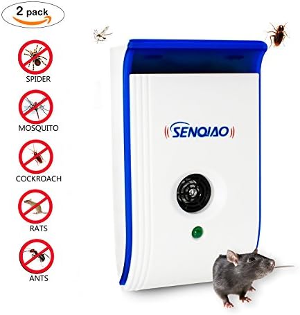 Ultrasonic Pest Repeller,SENQIAO Electronic Plug In repellent,Repellent for Mosquitoes, Cockroaches, Ants, Rodents, Flies, Bugs, Spiders, Mice for home indoor (1)
