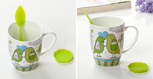 Zicome Silicone Tea Infuser with Drip Tray, Set of 2, Green