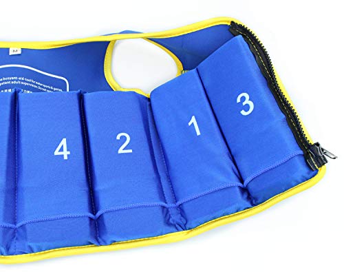 Genwiss Toddler Boy Swim Training Vest Kids Swim Float Jacket for Age 5-7 Years Infant 38-55 lbs, Size Large, Blue - Thumbnail 5