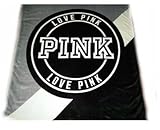 Victoria's Secret PINK Plush Blanket Grey/Black