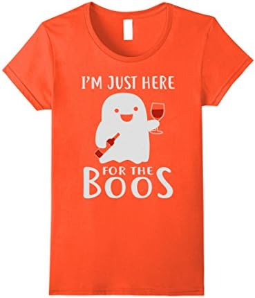 Womens I'm just here for the Boos Shirt Medium Orange