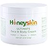 Hydrating Face Moisturizer for Women and Men – Eczema Cream w/ Manuka Honey and Coconut Oil – Face Cream and Body Lotion…