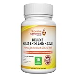 BetaNature Deluxe Vitamins for Hair Skin and Nails. Vitamins for Hair Growth, Skin Care and Stronger Nails. Biotin, MSM, L-cysteine, DHT Blockers and Essential Daily Multivitamins