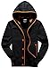 YuKaiChen Men's Fleece Hoodie Button-up Jacket Hooded Sweatshirt