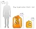 Juvale Pack of 6 Halloween Trash Bags, Small and Medium Sized Pumpkin Leaf Bags - The Perfect Fall Lawn Outdoor Decoration, Orange