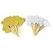 Honbay 40PCS Glitter Heart Cupcake Toppers Birthday Cake Decoration Food Picks Wedding Party Baby Shower Supplies