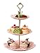 Stands,Samyoung 5 Sets of 3-Tier Crown Fruits Cakes stand holder Cake Plate Stand Centre Handle Fittings(Gold)