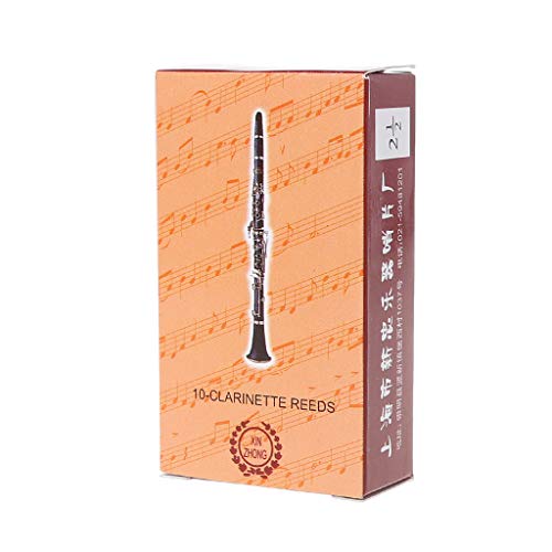 Abicial 10pcs 2.5 Strength Clarinet Reeds Music Instrument Part Traditional Bamboo Reeds