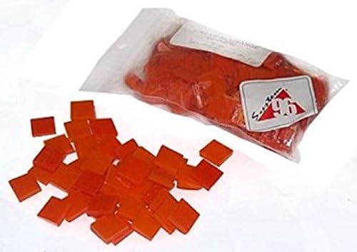 Spectrum Fusible Glass Chips 1/2 Inch Tiles Orange Transprent