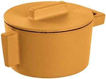 Sambonet terra. Cotto Cast Iron Casserole Pot 10 cm Vanilla, Yellow, 10x10x7.5 cm