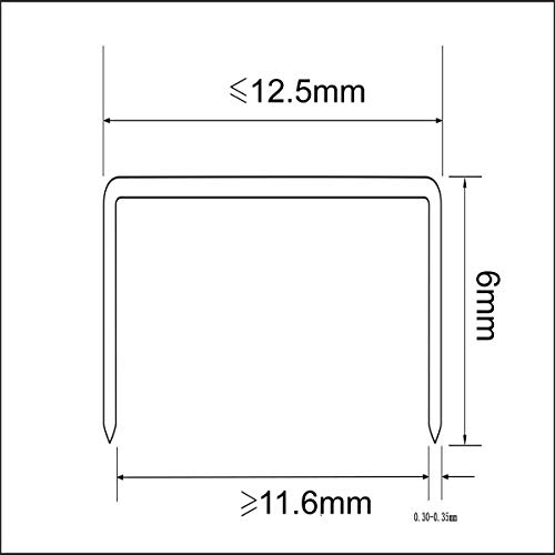Alsisk 4000PCS NO.16(26/6) Standard Staples,100pcs Per Strip - Silver