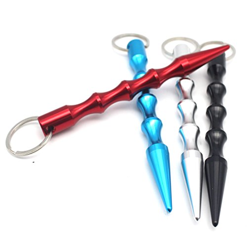 image for Defense Keychain - Aggice Metal Defense Keychain, 4 Pack Defense Solid