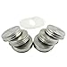 Zoie + Chloe Stainless Steel Mason Jar Lids with Silicone Seals (6 Pack + 6 Bonus Replacement Seals) - Regular Size