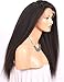 Chantiche Italian Yaki 360 Lace Frontal Wigs for Black Women Pre Plucked Brazilian Remy Full Lace Front Human Hair Wigs with Baby Hair 150 density 14inch Natural Color
